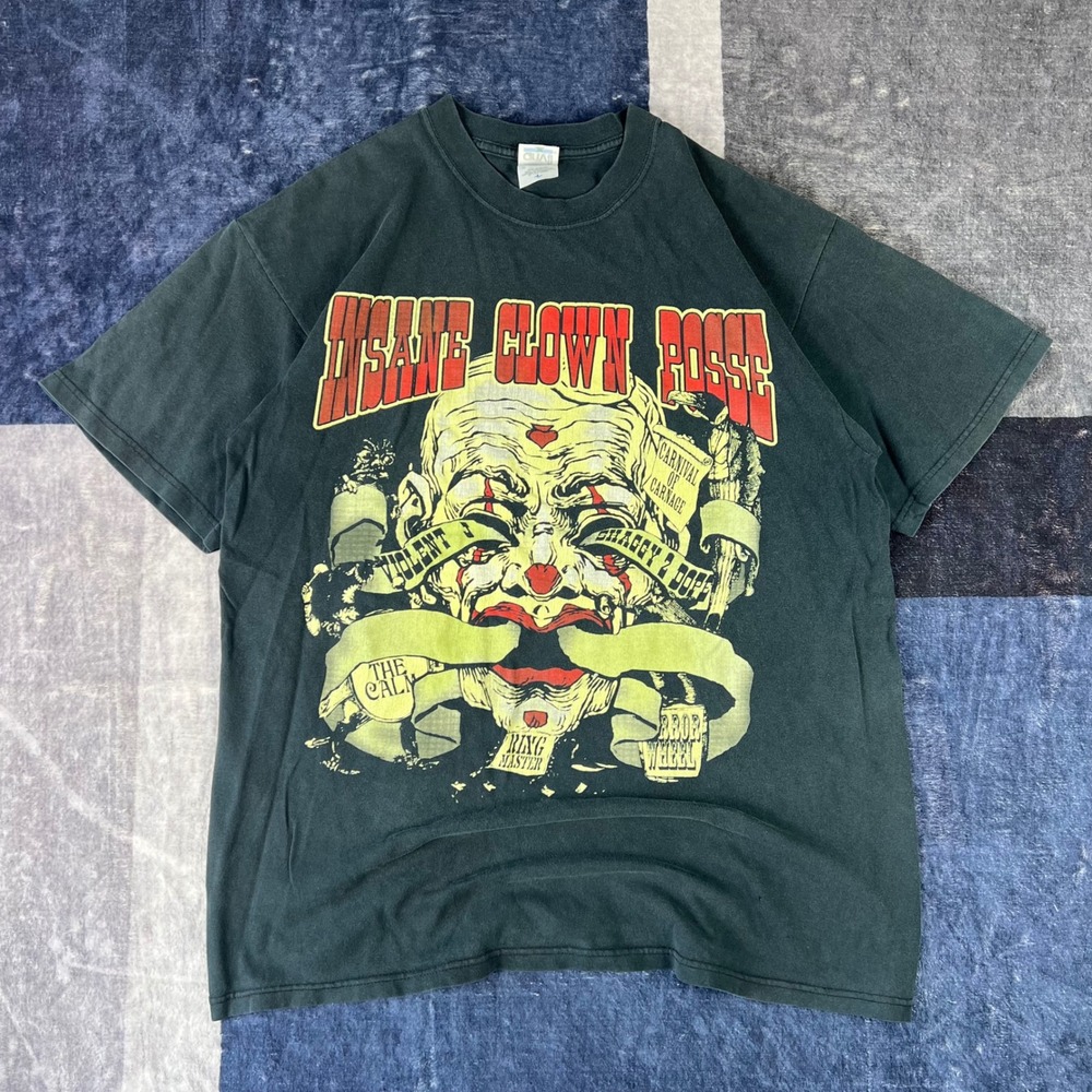 Insane Clown Posse‎ ICP Carnival of Carnage Vintage Anvil T-Shirt Black Mens L